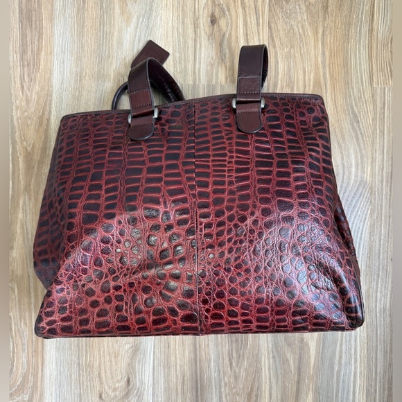 Chocolate Gator Signature Grande Tote by Consuela EUC - Picture 8 of 10